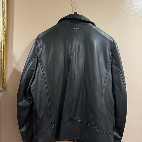 Michael Kors Black Leather Moto Jacket - Picture 3 of 4